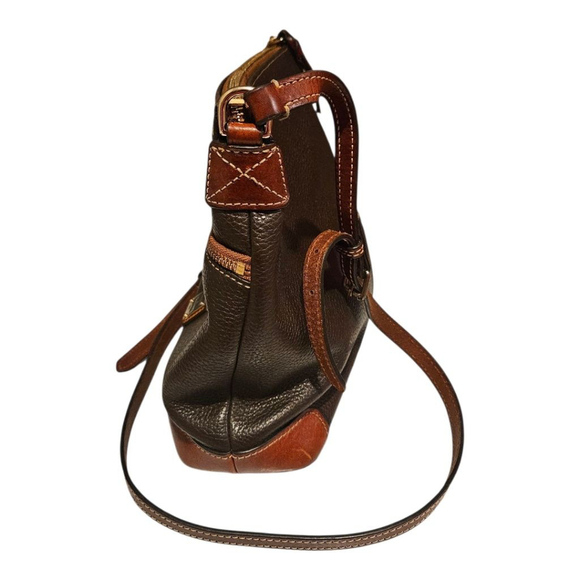 Dooney & Bourke Brown Tan Leather Crossbody Bag Size Medium - Picture 13 of 16